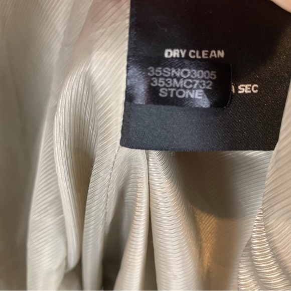 Cole Haan sz L Vintage Stone Beige Tan Hooded Raincoat Jacket Trench Women's - Picture 11 of 12